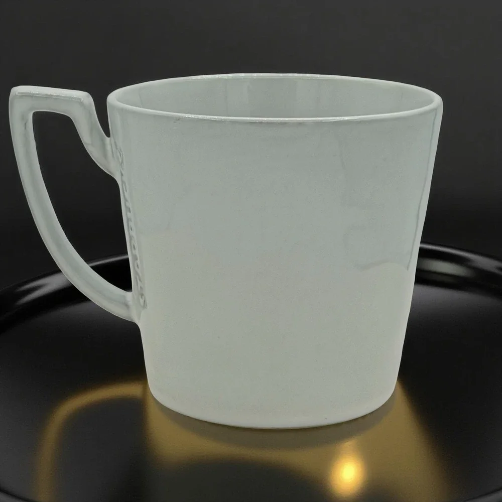 Starbucks Anniversary Mug 12oz Ceramic White Gold Siren Eye Compass 2014 Rare - Picture 4 of 7